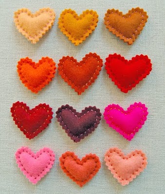 felt hearts felt hearts