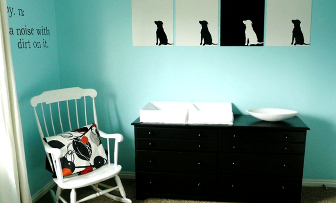 modern nursery baby room