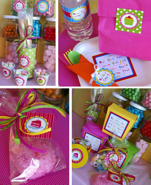 pink green and bright birthday printable