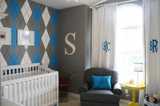 wall-decor-boys-nursery-painting-preppy wall decor boys nursery interior decor