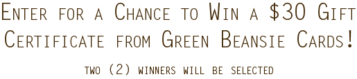 Enter for a chance to win a $30 gift certificate Enter for a chance to win a $30 gift certificate