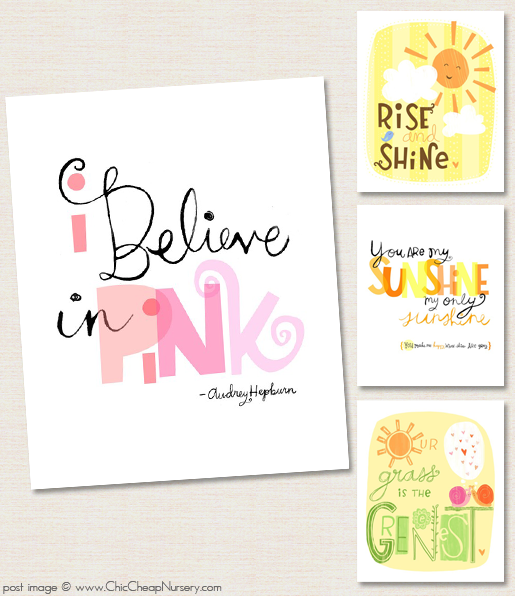 chic modern nursery quotes