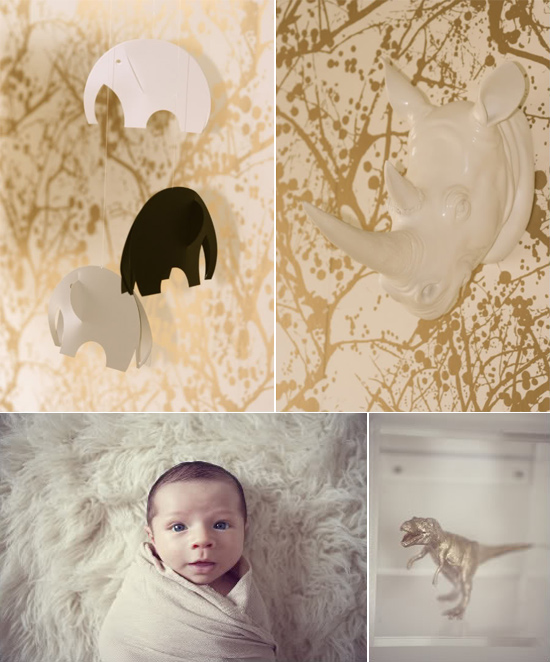 Nursery with Gold Accents Accessories
