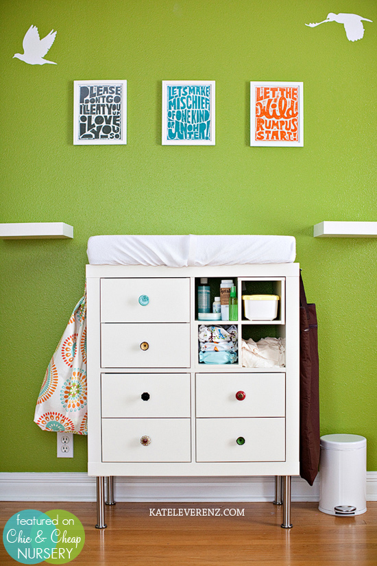 Ikea Expedit as Changing Table for Baby