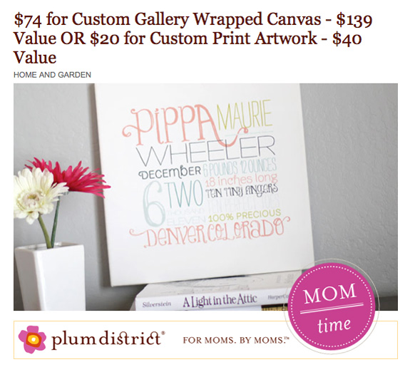 Plum District - Remember the Day Personalized Canvas Deal Plum District - Remember the Day Personalized Canvas Deal