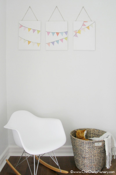 Simple DIY Nursery Art - Canvas Bunting Project