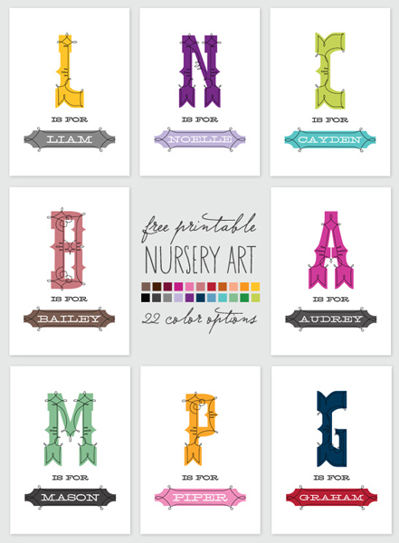 Free Printable nursery Art freeprintablenurseryart