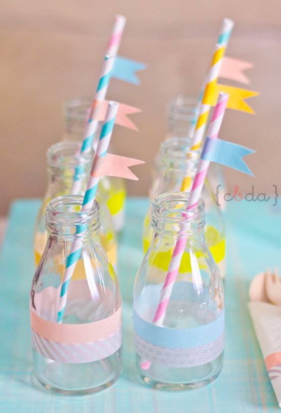 Paper Straw Washi Tape Party paper straw washi tape party