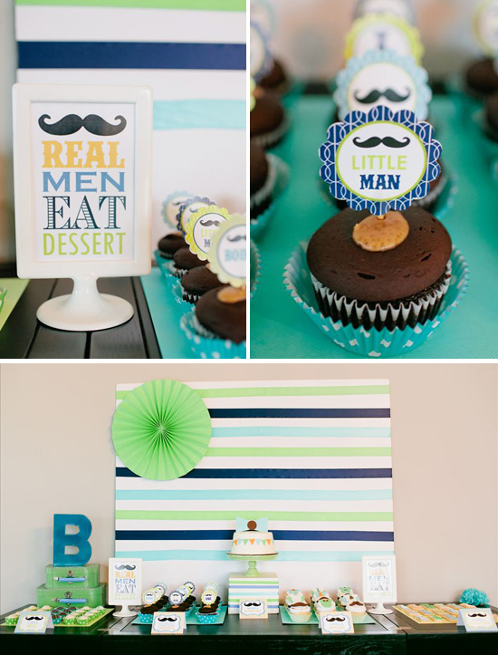 mustache little man party