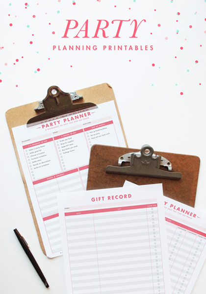 Party Planning Printables Party Planning Printables